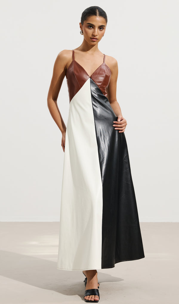 Sleeveless Leather Midi Dress