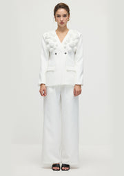 Slim Fit Blazer & Trousers Two-Piece Set In White