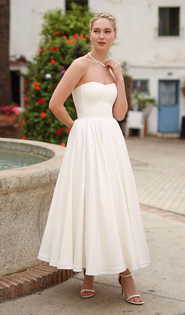 Strapless With Corset Bodice Maxi Dress