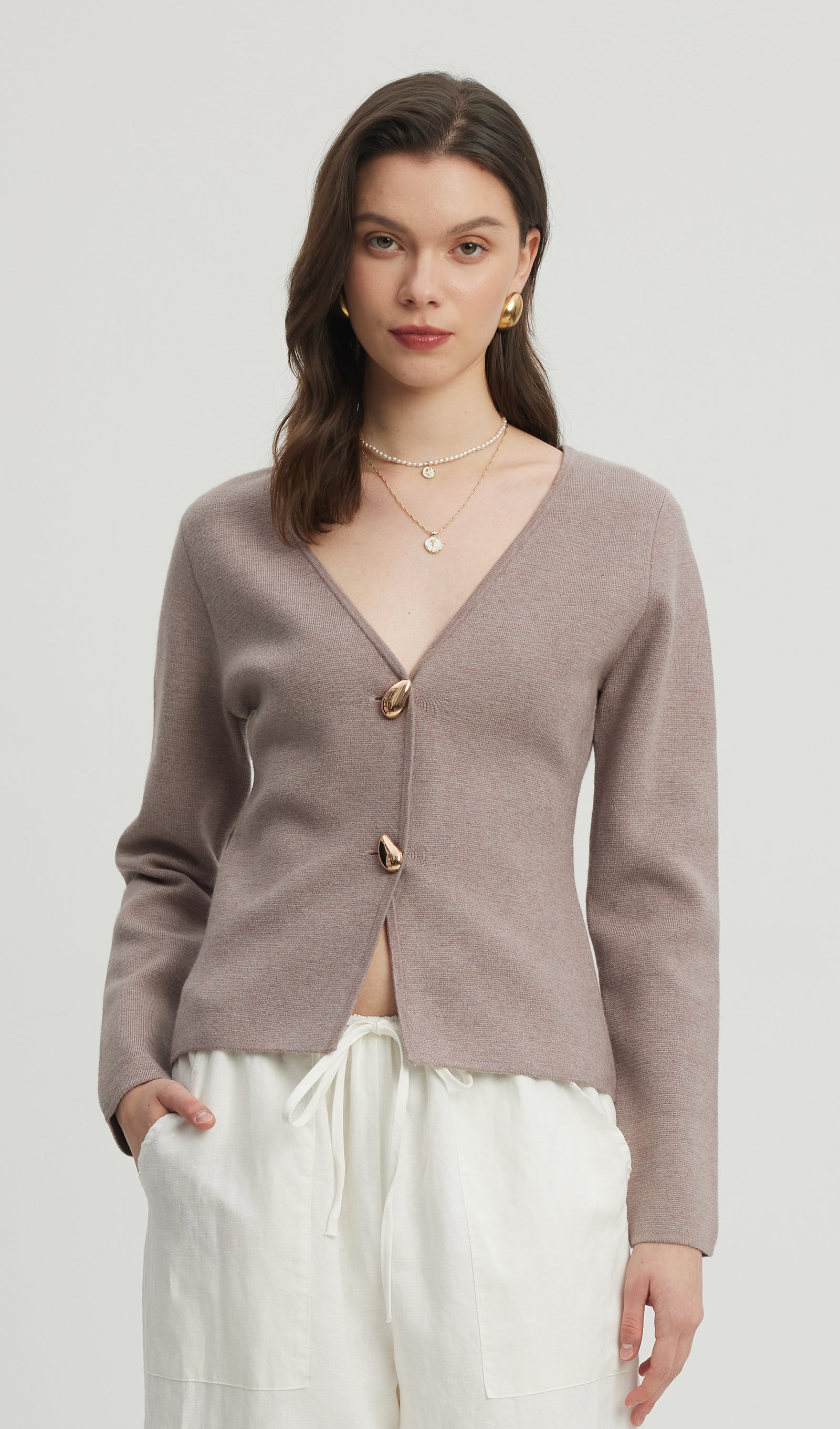 Wide Sleeve Knit Cardigan