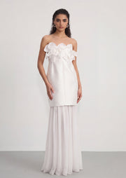 Tamara Off Shoulder Maxi Dress Set In White