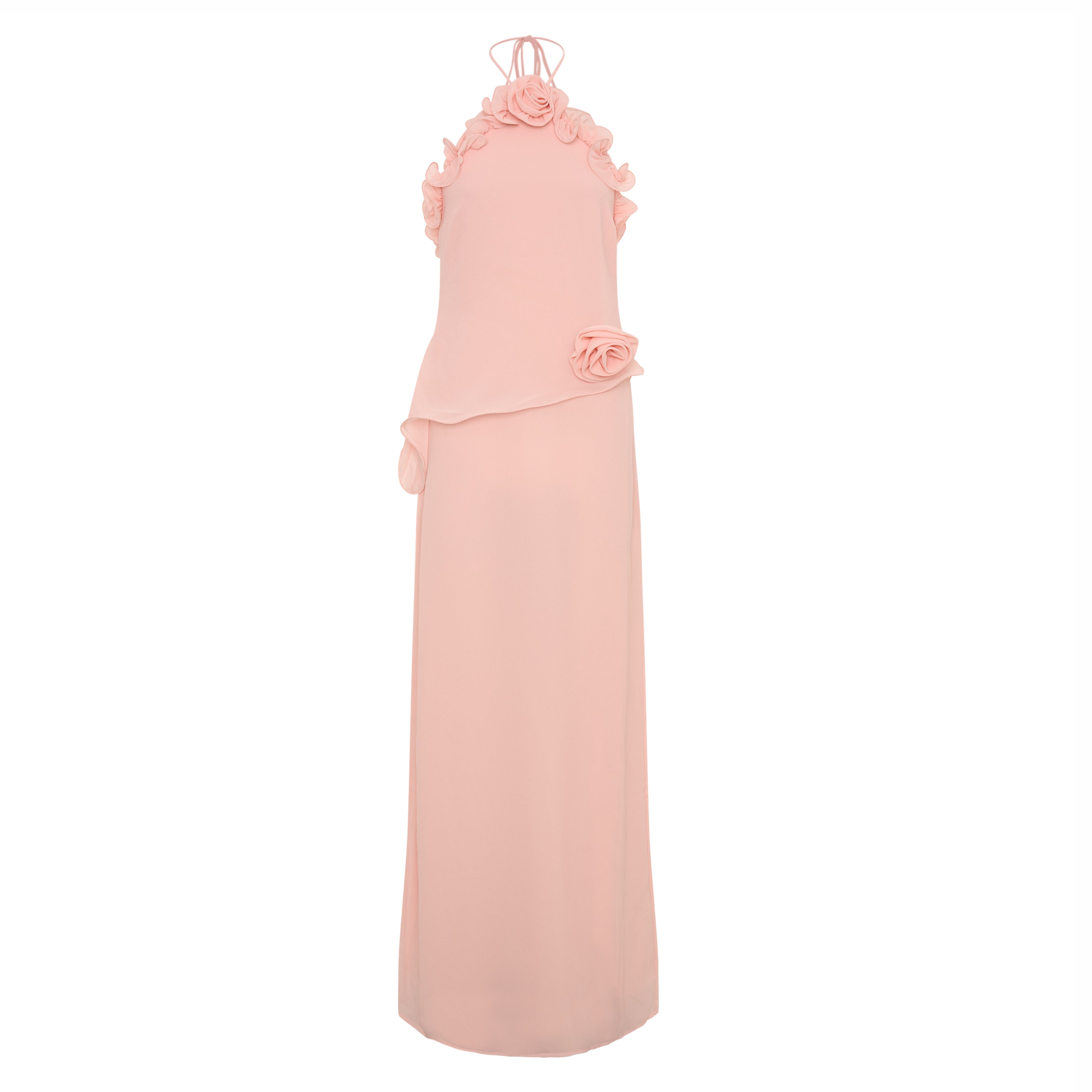 Midikleid in A-Linie mit Blumenmuster und Laternenärmeln