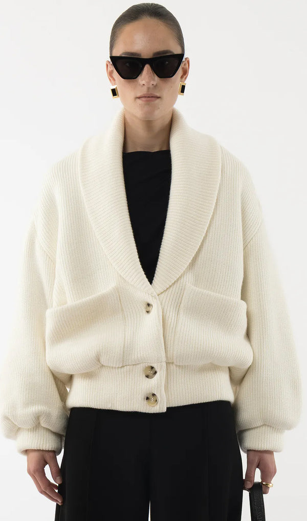 V Neck Knitted Jacket