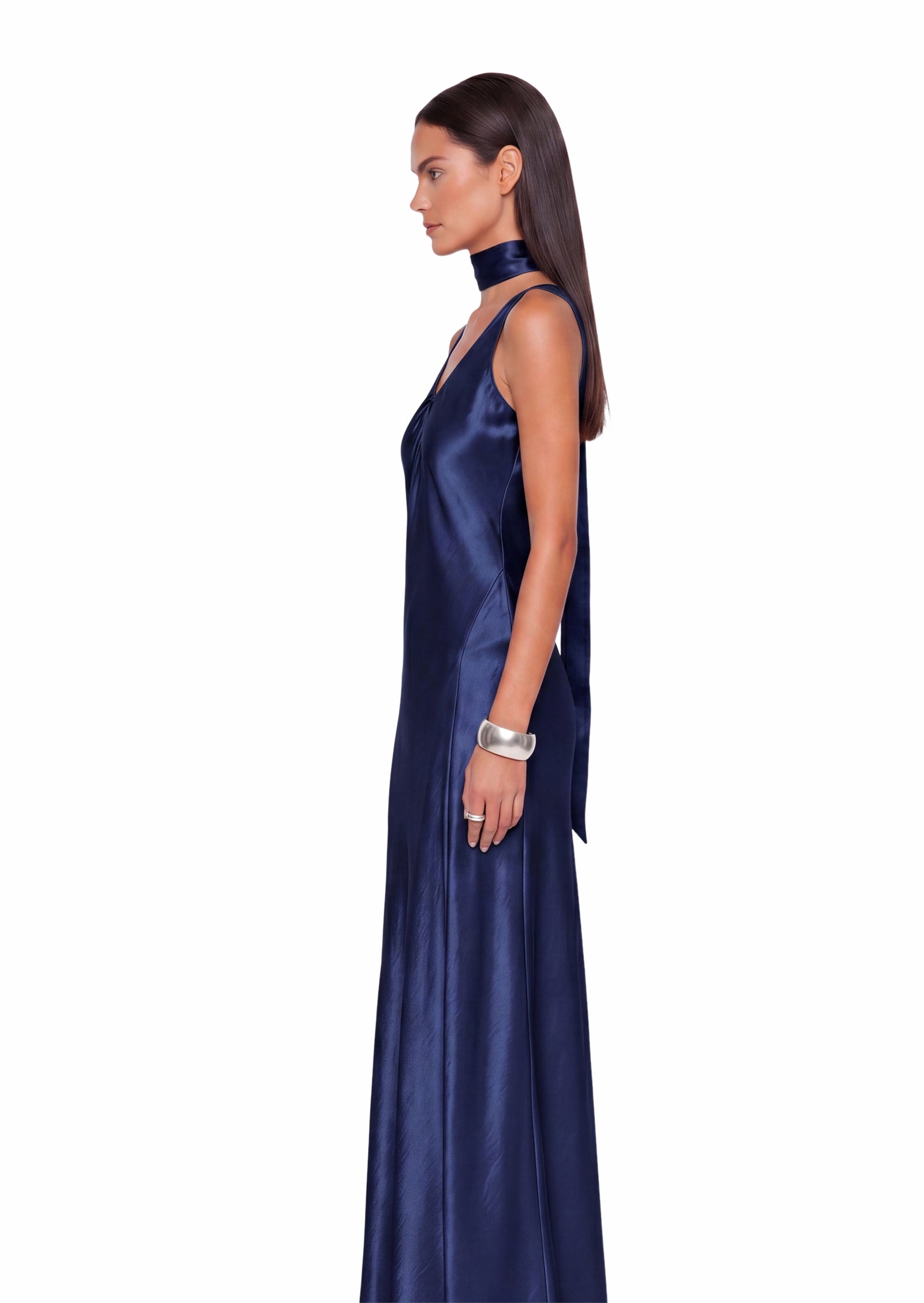 Midikleid in A-Linie mit Blumenmuster und Laternenärmeln