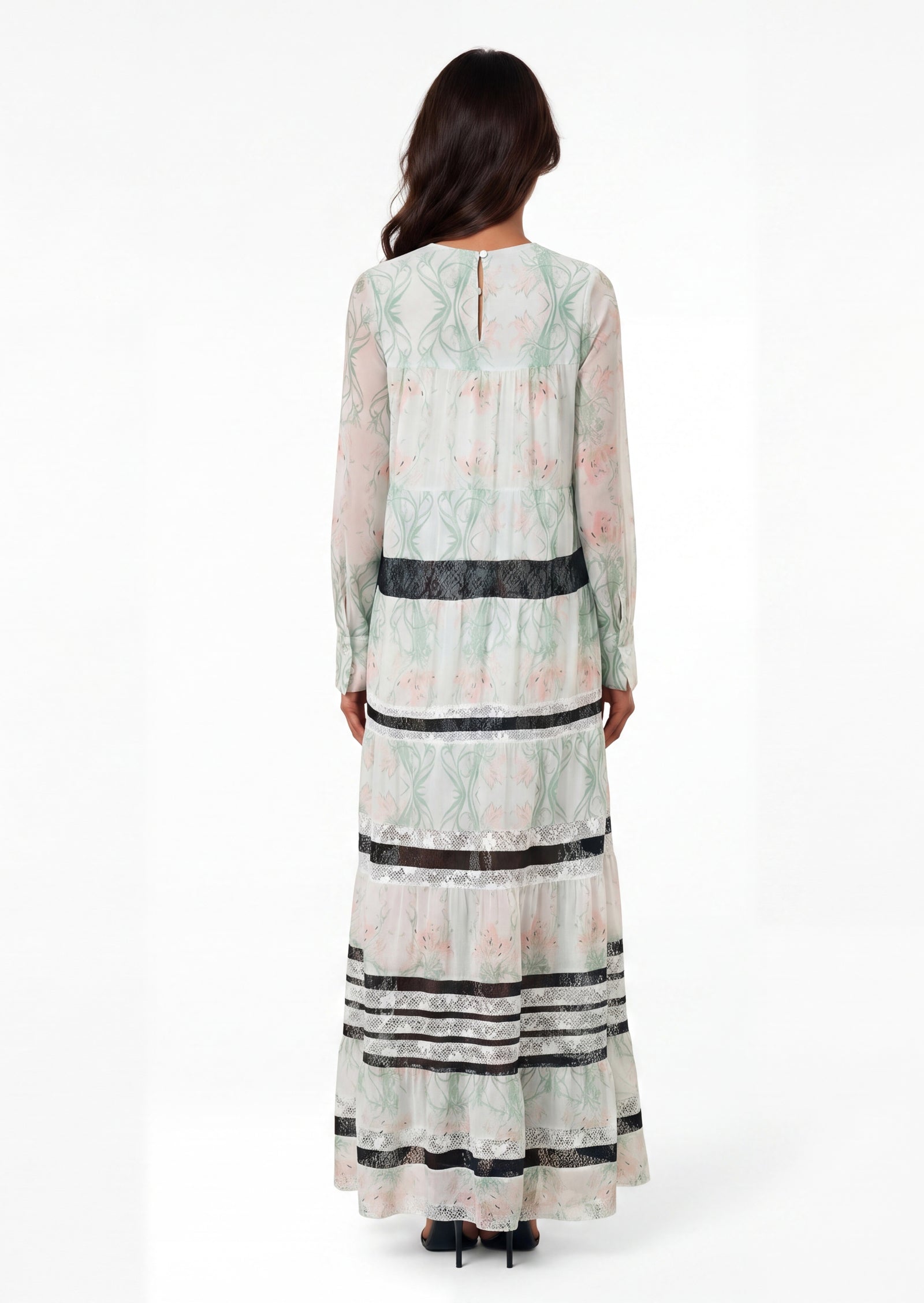 Nadine Printed Long Sleeve Maxi Dress