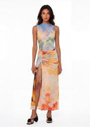 Vallea Sleeveless Maxi Dress In Print