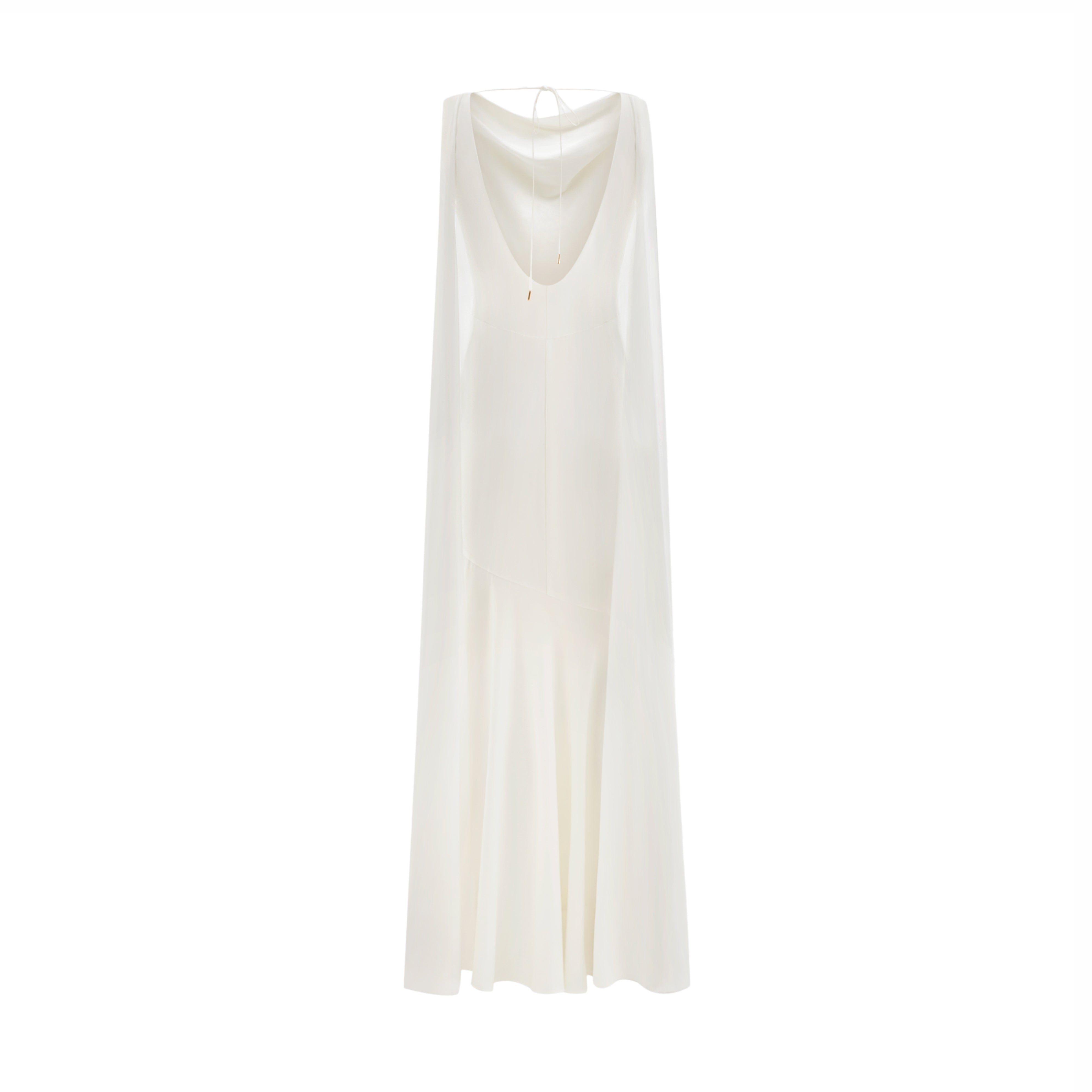Solid Satin Flared Maxi Dress