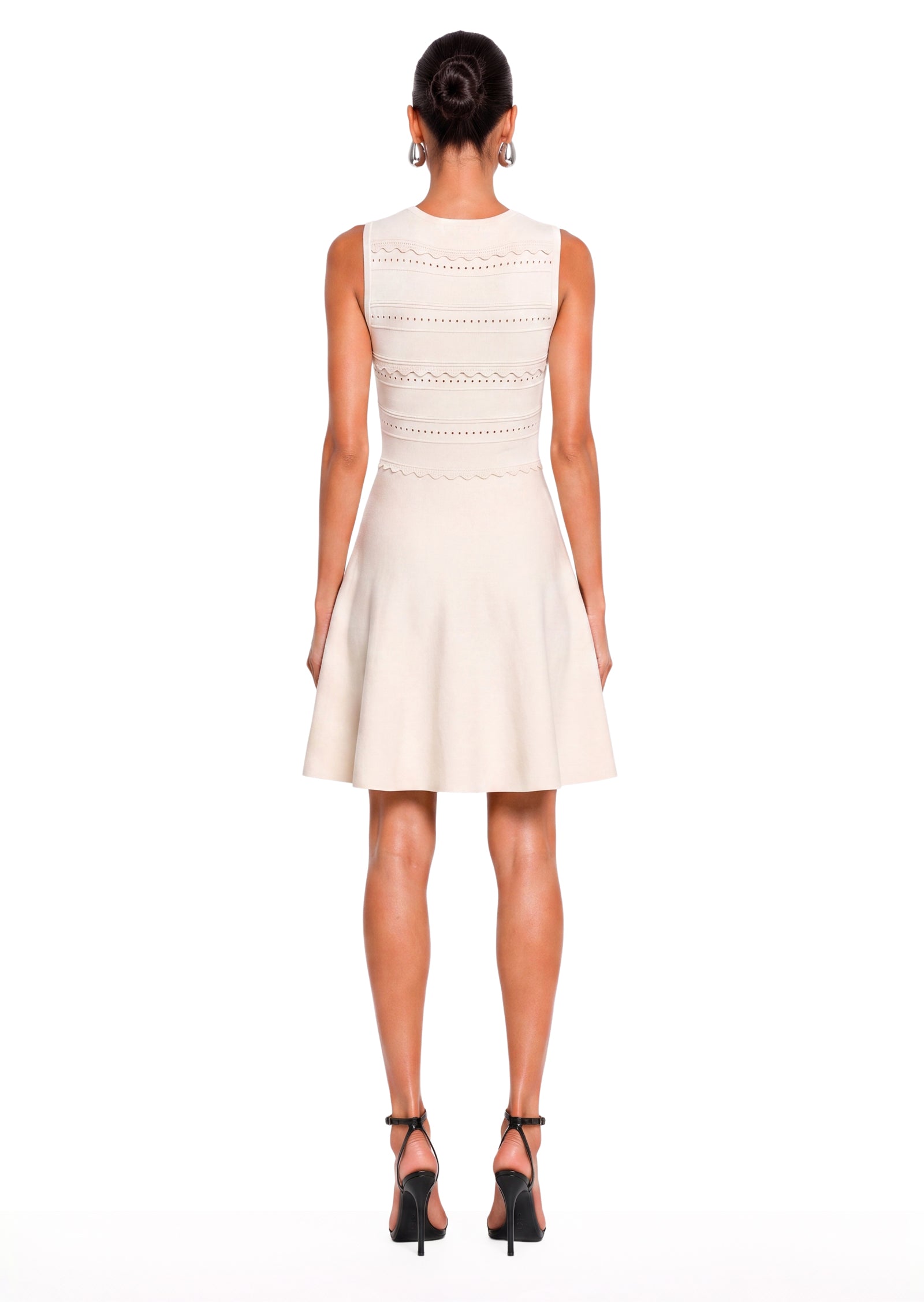 Midikleid in A-Linie mit Blumenmuster und Laternenärmeln