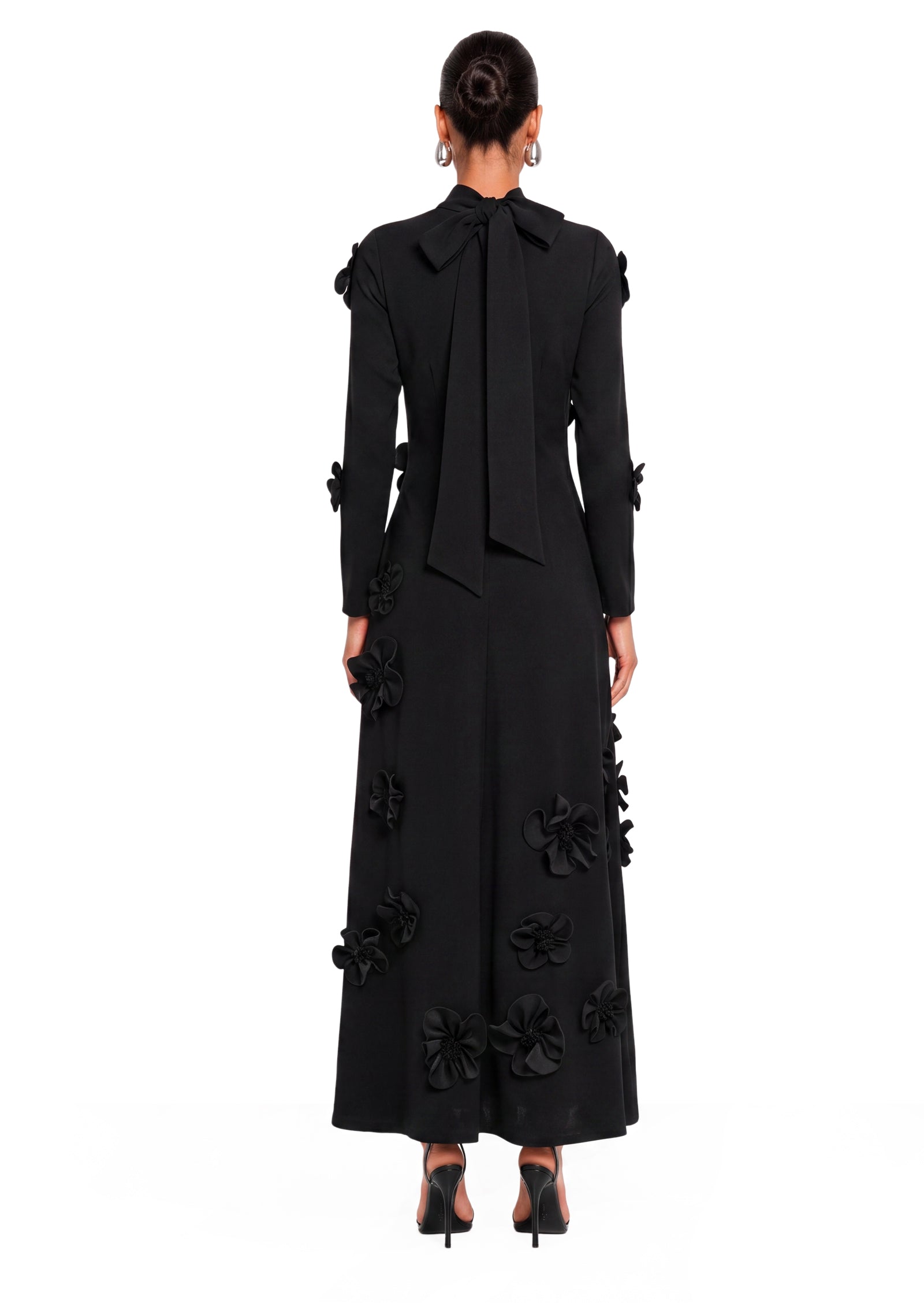 Long Sleeve Flower Midi Dress (Final Sale-US Only)