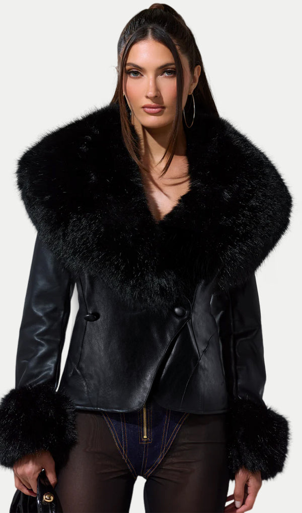 Fur-Trimmed Suit Jacket