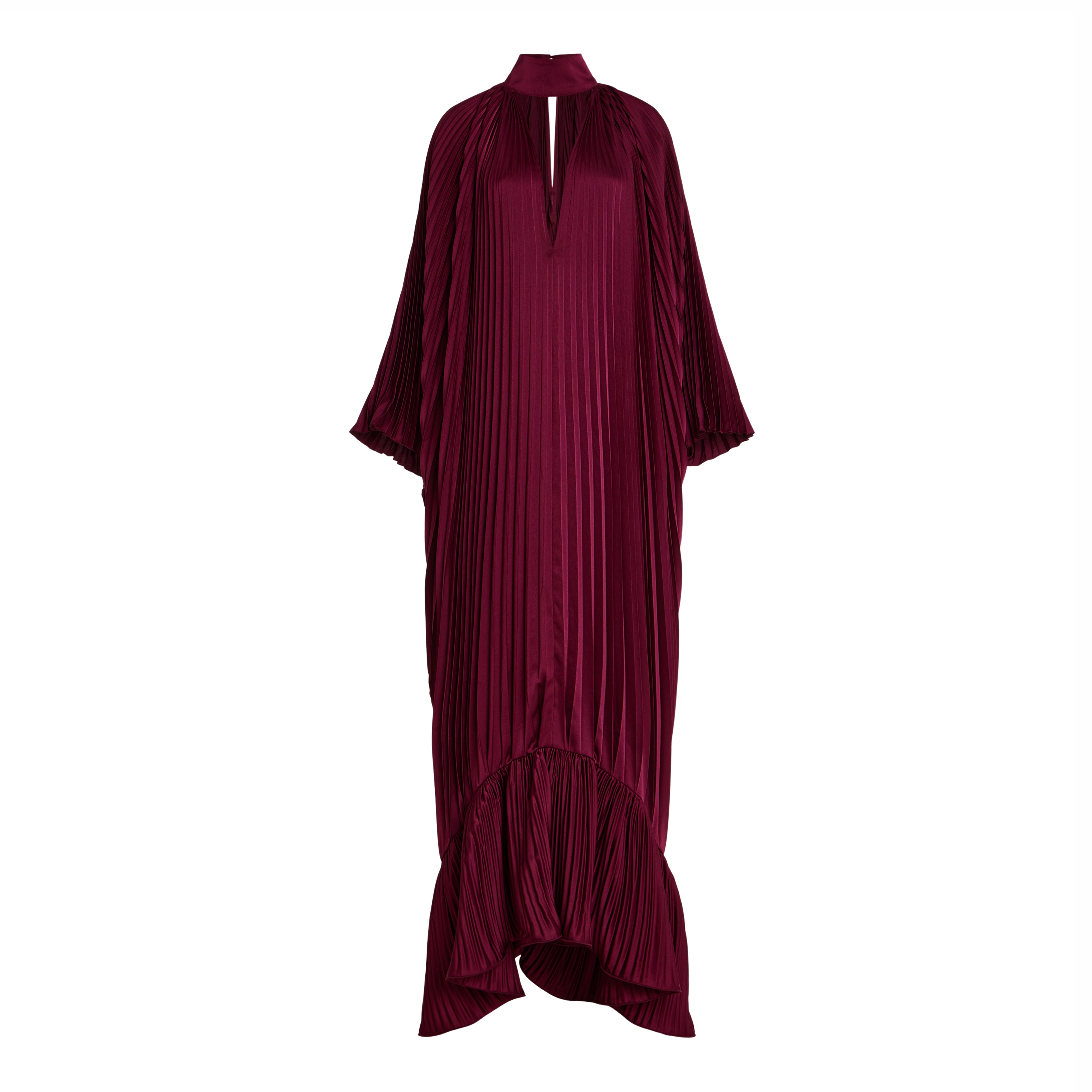 Midikleid in A-Linie mit Blumenmuster und Laternenärmeln