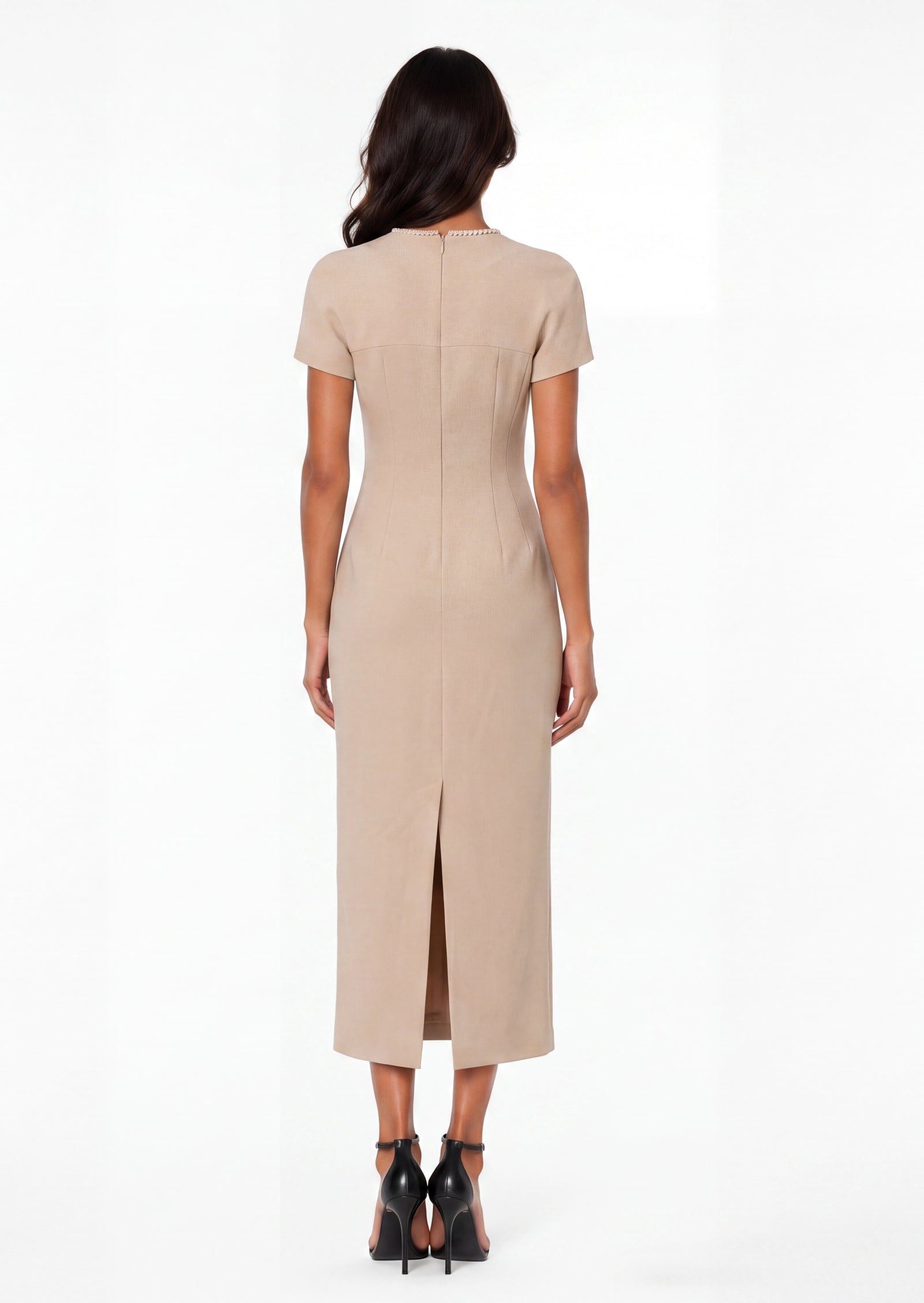 Elysia Embroidery Midi Dress
