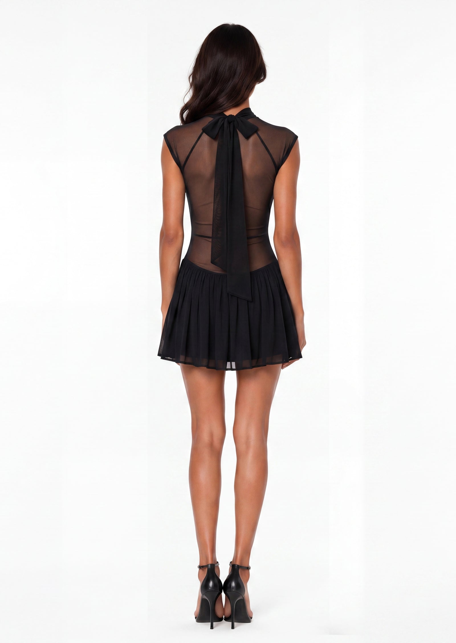 Rory Lace Up Dress In Black