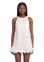 Iara Sleeveless Appliqué Mini Dress