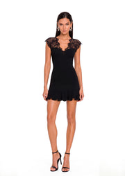 Pamuel Knit Mini Dress In Black