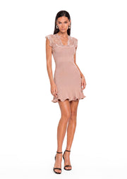 Pamuel Knit Mini Dress In Pink