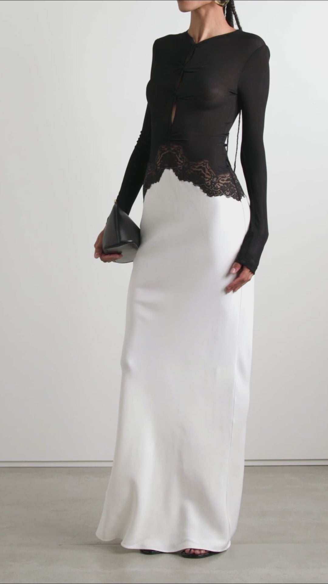 Load video: Open Twist Lace Maxi Dress