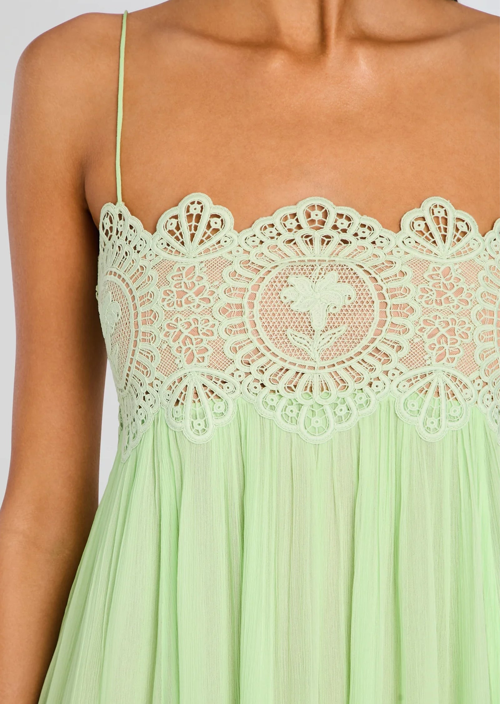 Vallea Chiffon Maxi Dress In Green
