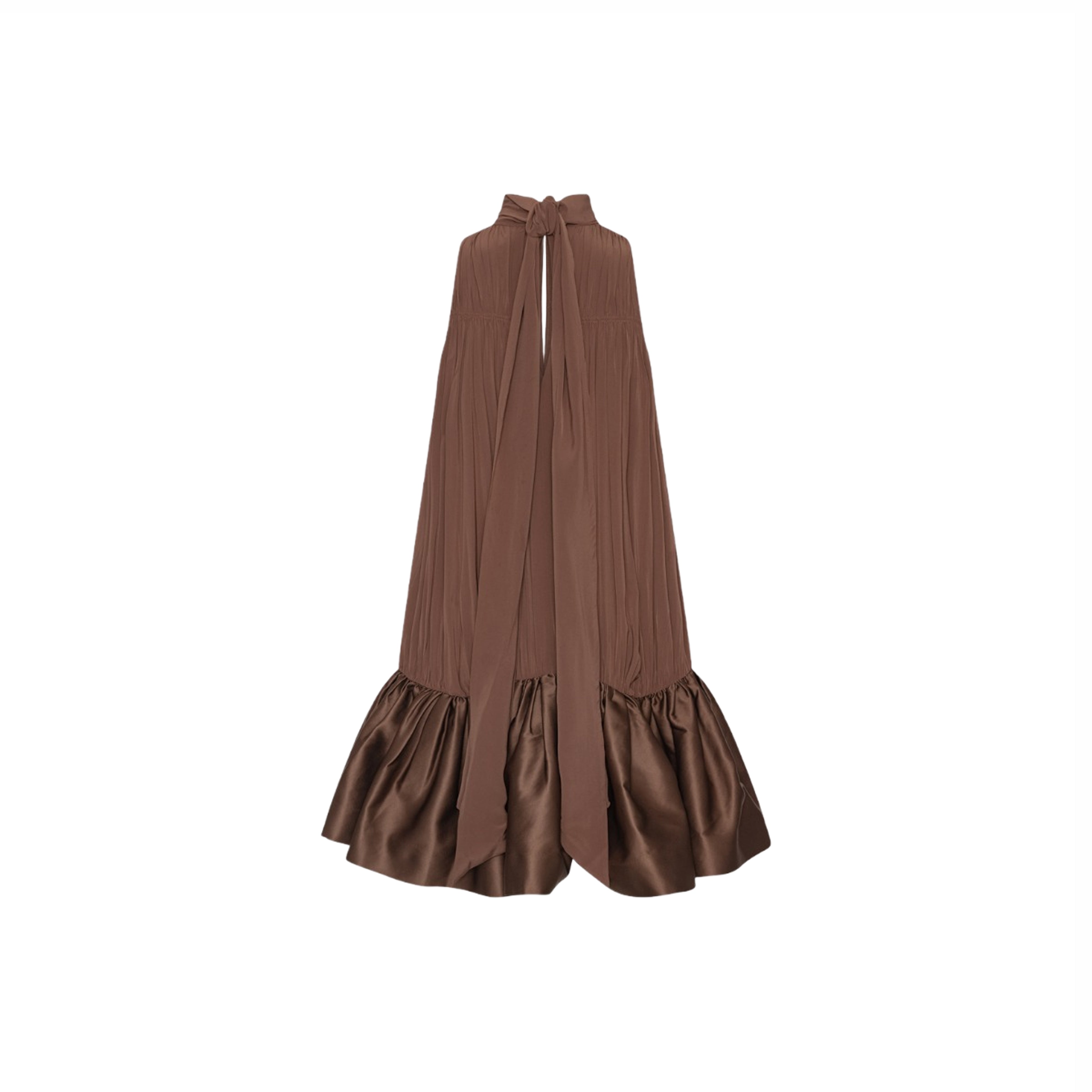 Abid Sleeveless Mini Dress In Dark Brown