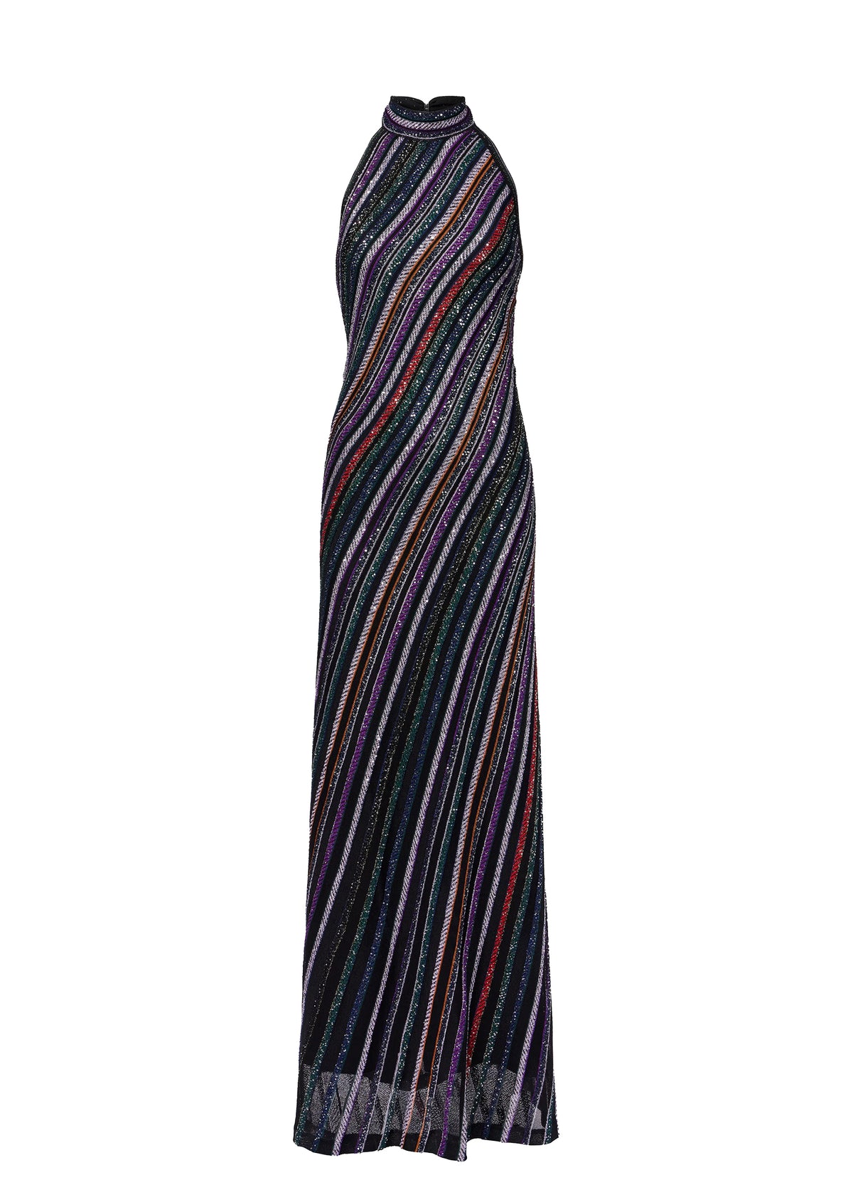 Missoni Sequined Striped Open Back Maxi Dress