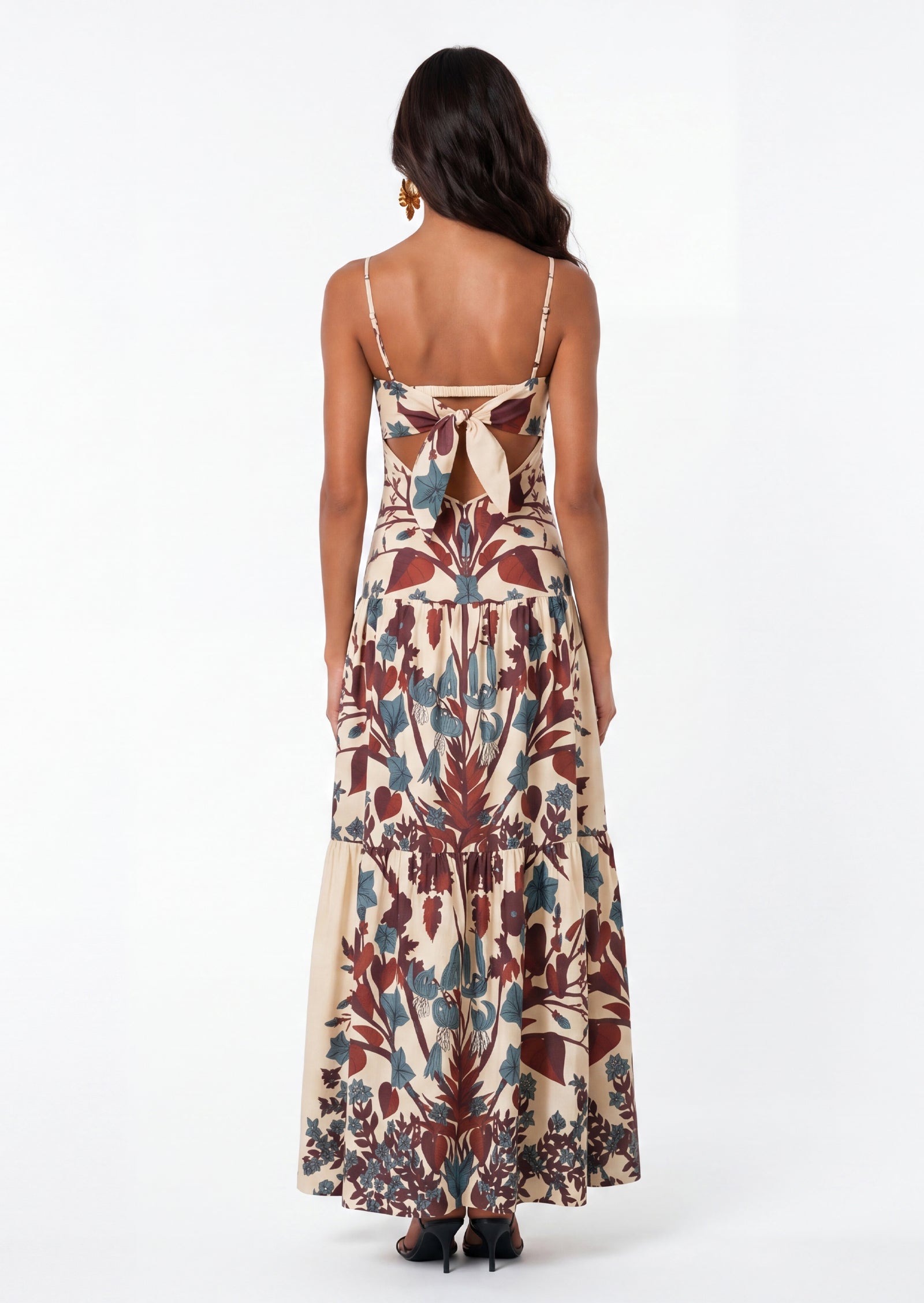 Simber Floral-Print Cotton Poplin Maxi Dress